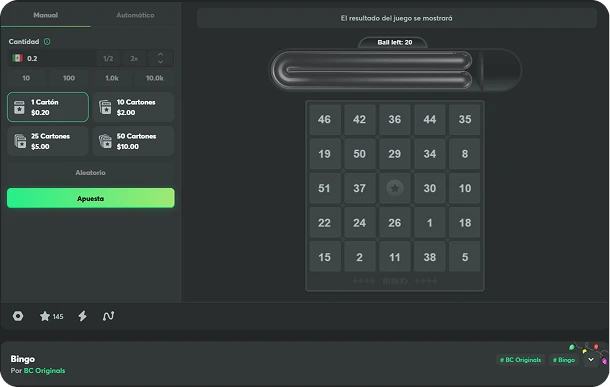 bingo game at the bc game casino mx mexico