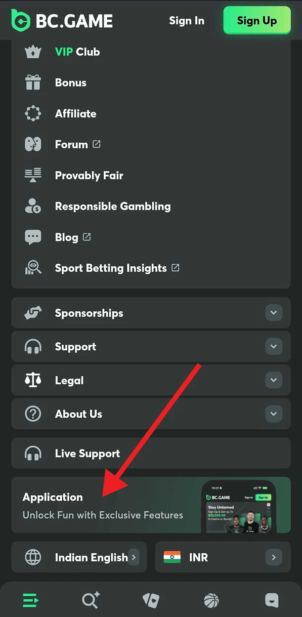 install mobile apk bc game casino on android step 1